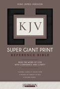 KJV Super Giant Print Reference Bible-Black Imitation Leather Indexed