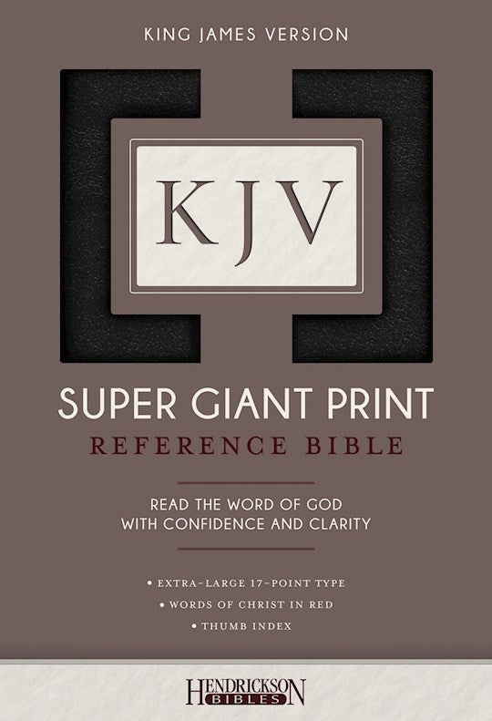 KJV Super Giant Print Reference Bible-Black Imitation Leather Indexed