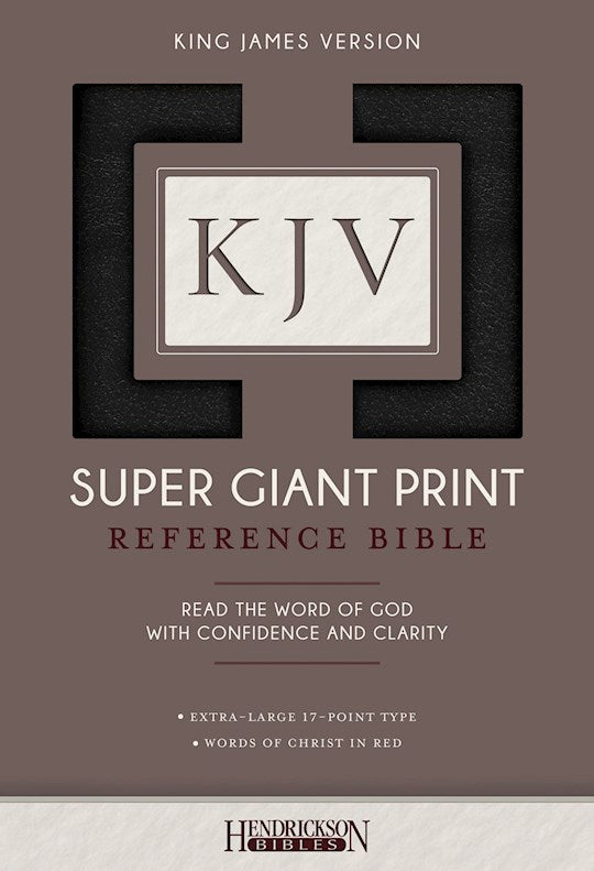 Kjv Super Giant Print Reference Bible-Black Imitation Leather